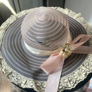 1970s bridesmaid hat. There’s a tear in the top, but it’s still fabulous!